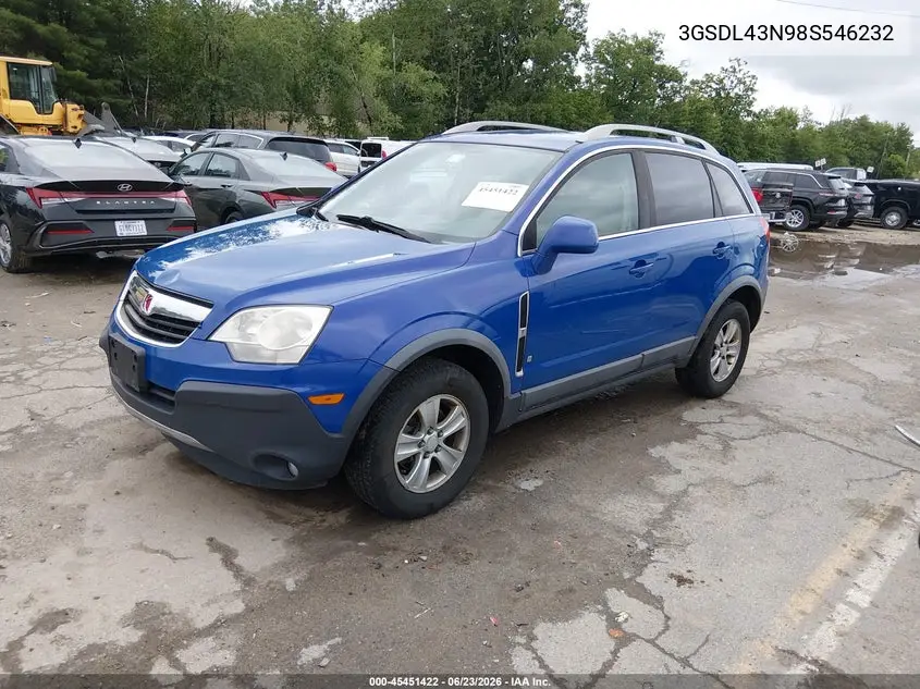 2008 Saturn Vue V6 Xe VIN: 3GSDL43N98S546232 Lot: 45451422