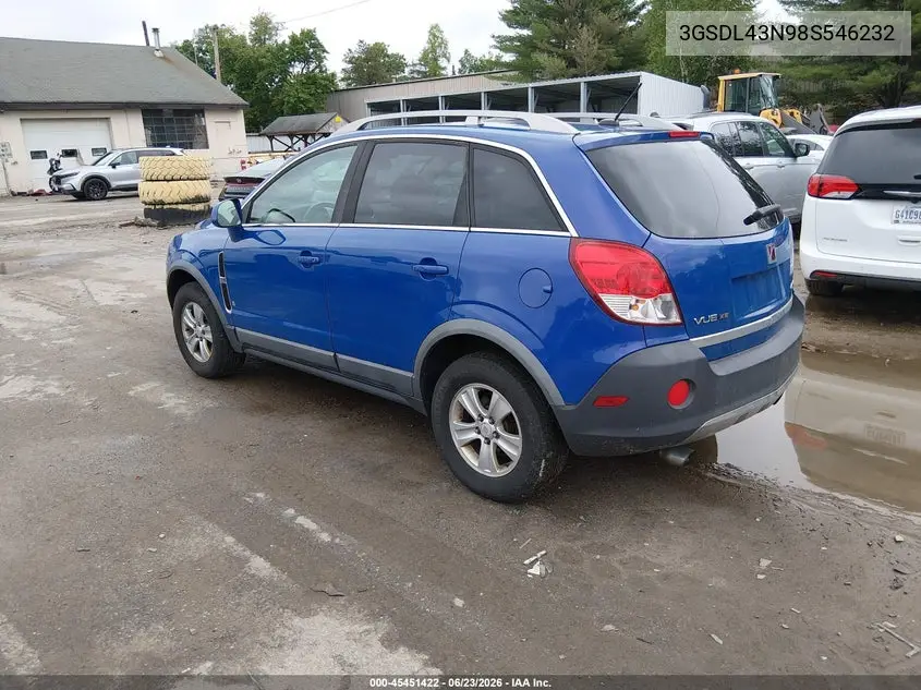 2008 Saturn Vue V6 Xe VIN: 3GSDL43N98S546232 Lot: 45451422