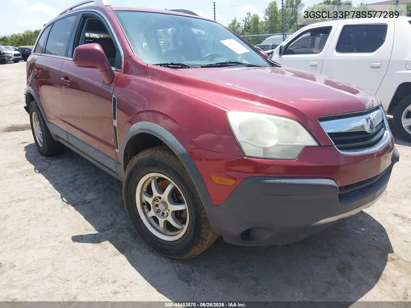 2008 Saturn Vue 4-Cyl Xe VIN: 3GSCL33P78S577289 Lot: 45453570