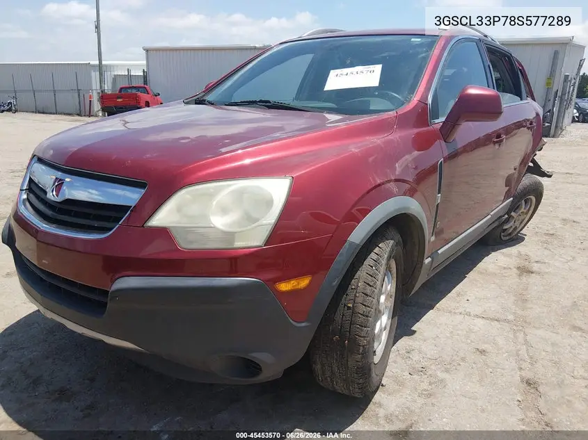 2008 Saturn Vue 4-Cyl Xe VIN: 3GSCL33P78S577289 Lot: 45453570
