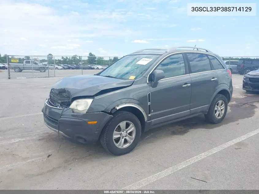 2008 Saturn Vue 4-Cyl Xe VIN: 3GSCL33P38S714129 Lot: 45470297