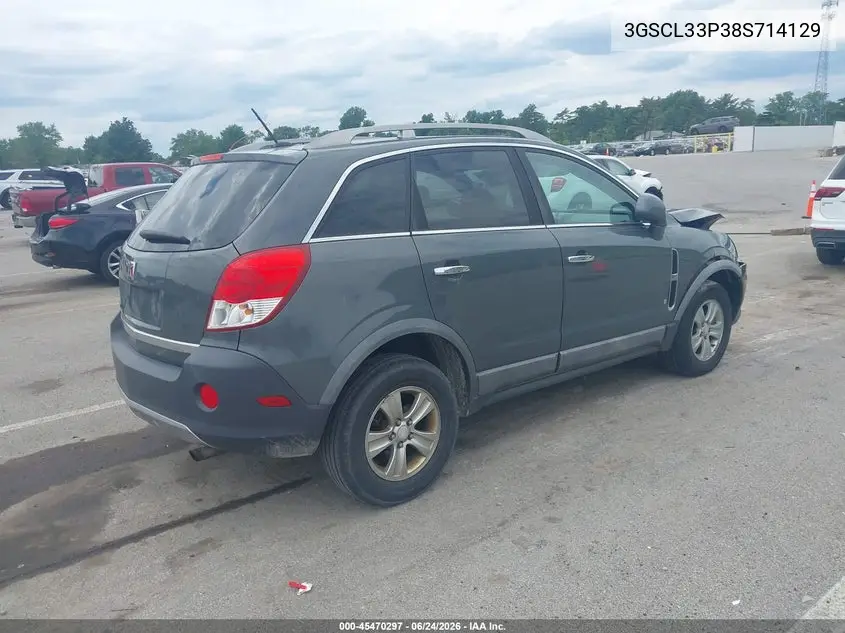 2008 Saturn Vue 4-Cyl Xe VIN: 3GSCL33P38S714129 Lot: 45470297