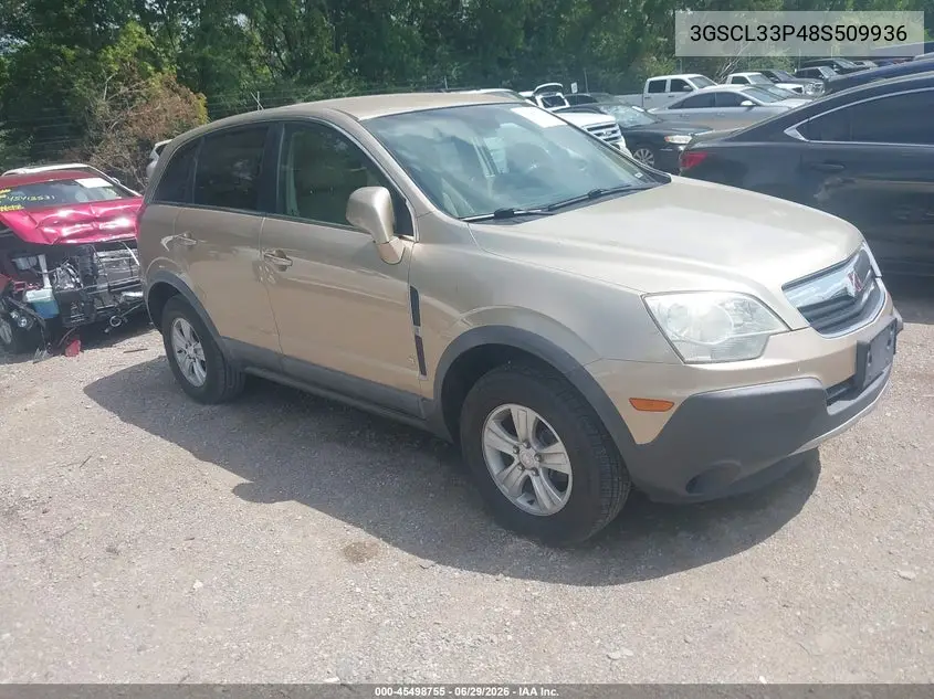 2008 Saturn Vue 4-Cyl Xe VIN: 3GSCL33P48S509936 Lot: 45498755