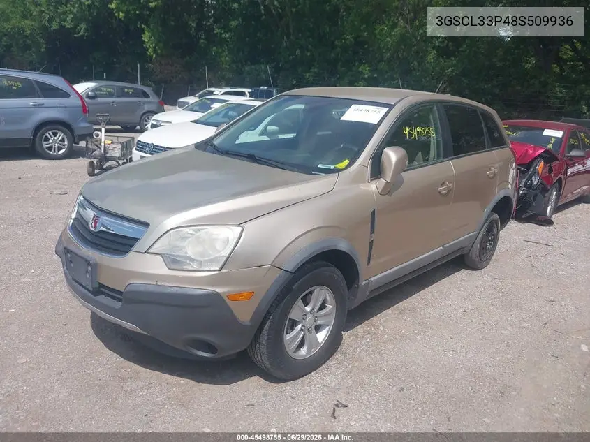2008 Saturn Vue 4-Cyl Xe VIN: 3GSCL33P48S509936 Lot: 45498755