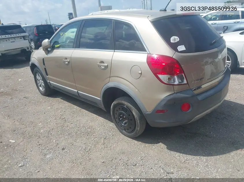 2008 Saturn Vue 4-Cyl Xe VIN: 3GSCL33P48S509936 Lot: 45498755