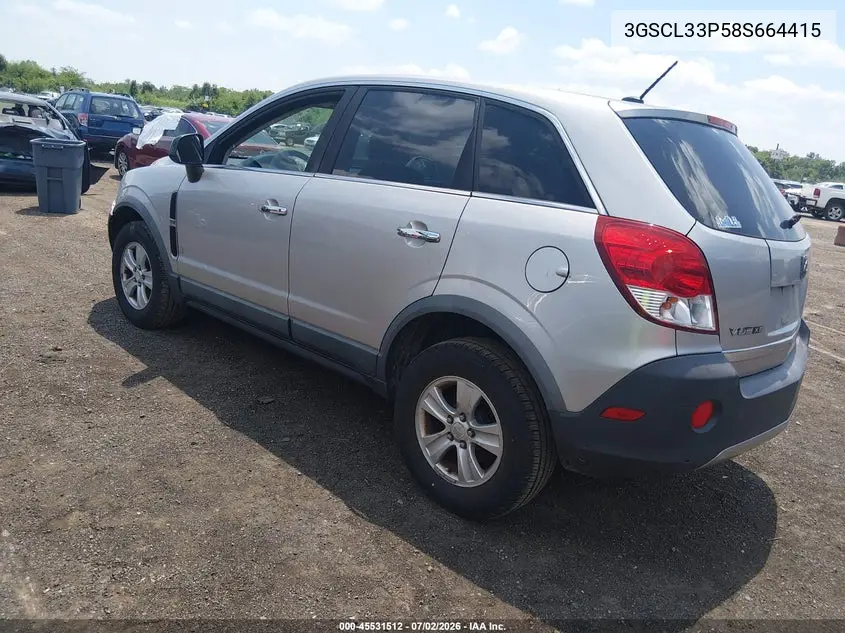 2008 Saturn Vue 4-Cyl Xe VIN: 3GSCL33P58S664415 Lot: 45531512