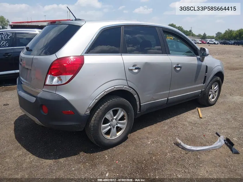 2008 Saturn Vue 4-Cyl Xe VIN: 3GSCL33P58S664415 Lot: 45531512