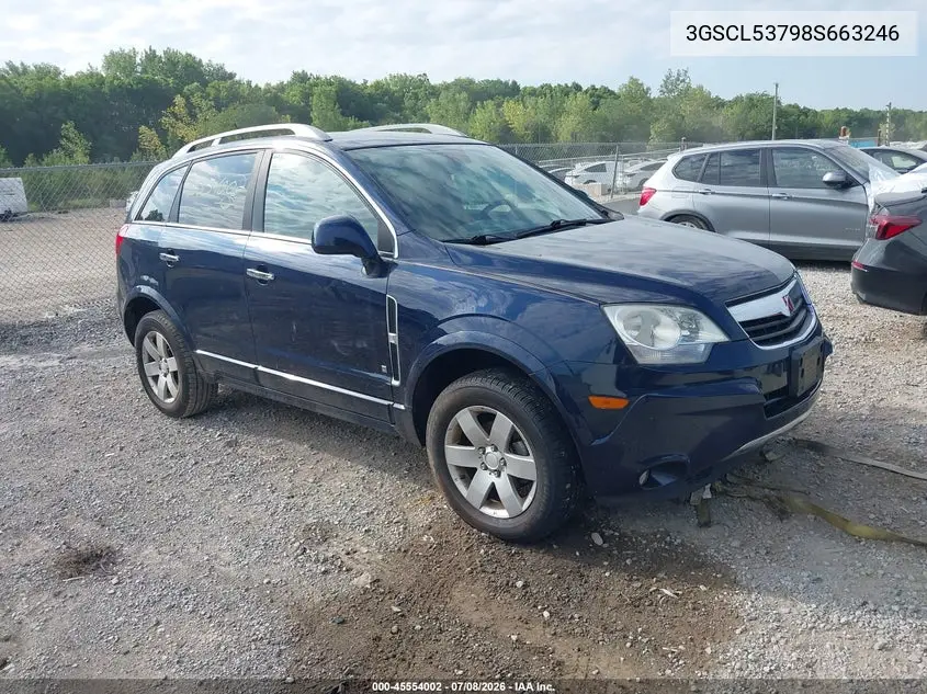 2008 Saturn Vue V6 Xr VIN: 3GSCL53798S663246 Lot: 45554002