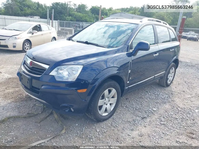 2008 Saturn Vue V6 Xr VIN: 3GSCL53798S663246 Lot: 45554002