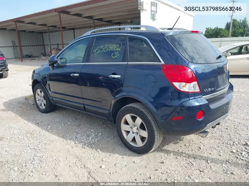 2008 Saturn Vue V6 Xr VIN: 3GSCL53798S663246 Lot: 45554002
