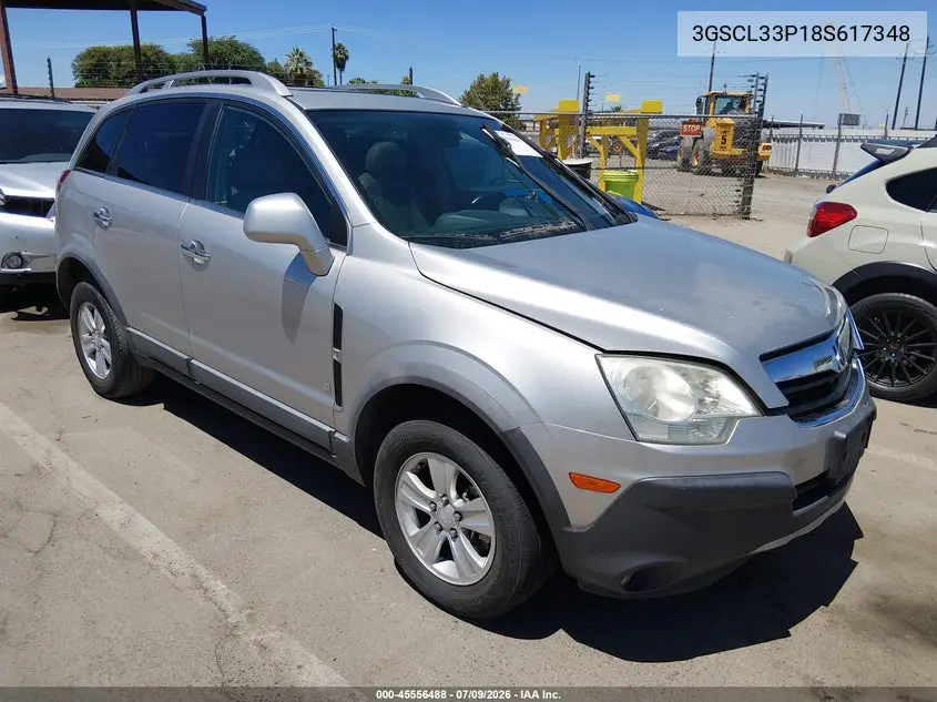 2008 Saturn Vue 4-Cyl Xe VIN: 3GSCL33P18S617348 Lot: 45556488