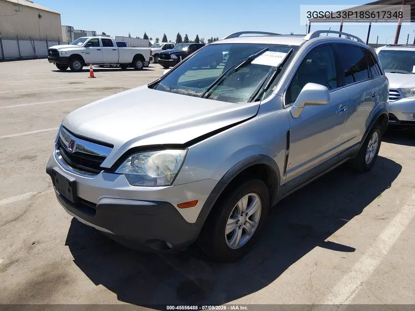 2008 Saturn Vue 4-Cyl Xe VIN: 3GSCL33P18S617348 Lot: 45556488