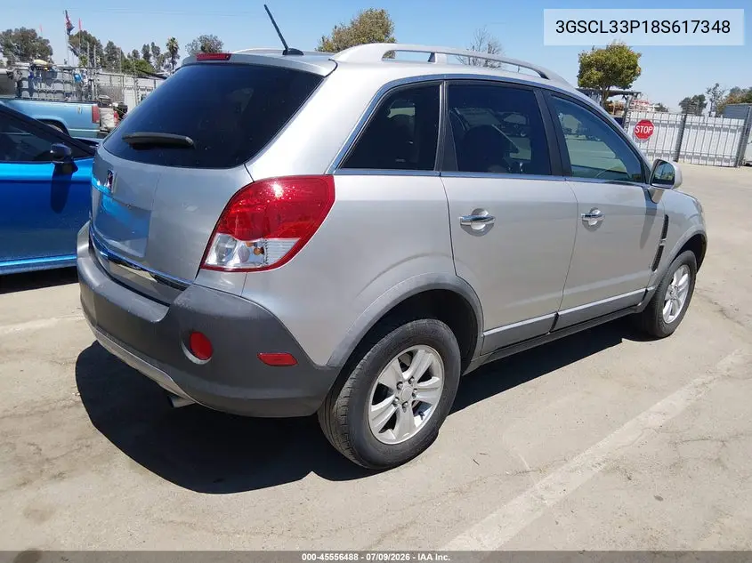 2008 Saturn Vue 4-Cyl Xe VIN: 3GSCL33P18S617348 Lot: 45556488