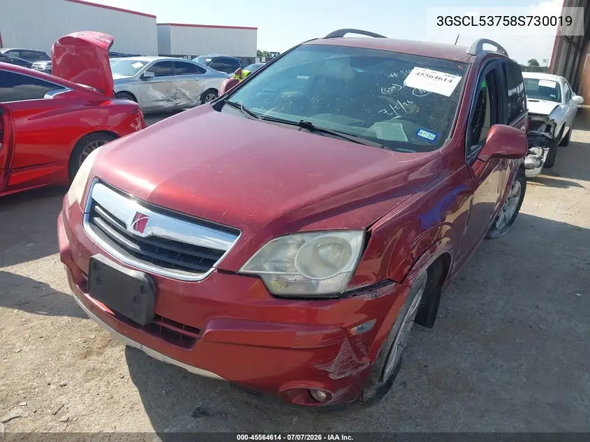 2008 Saturn Vue V6 Xr VIN: 3GSCL53758S730019 Lot: 45564614