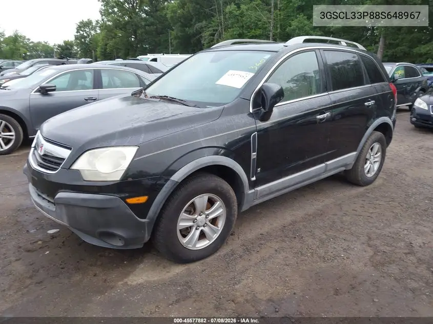 2008 Saturn Vue 4-Cyl Xe VIN: 3GSCL33P88S648967 Lot: 45577882