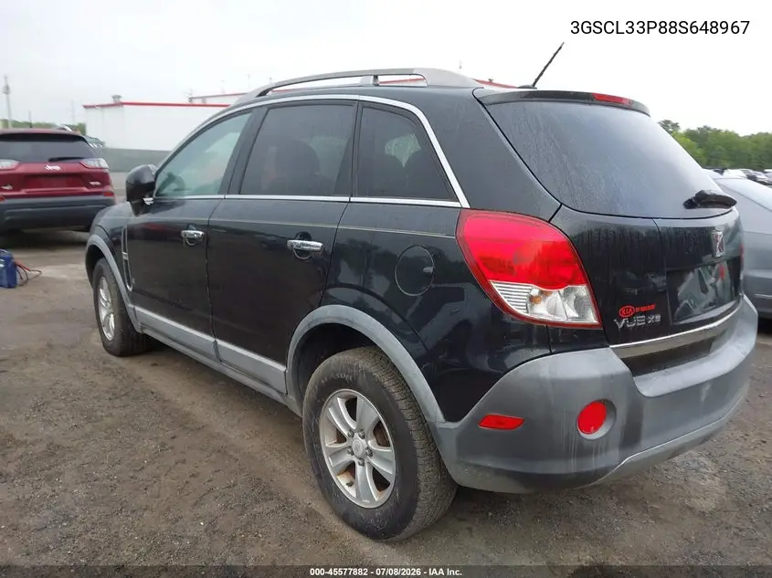 2008 Saturn Vue 4-Cyl Xe VIN: 3GSCL33P88S648967 Lot: 45577882
