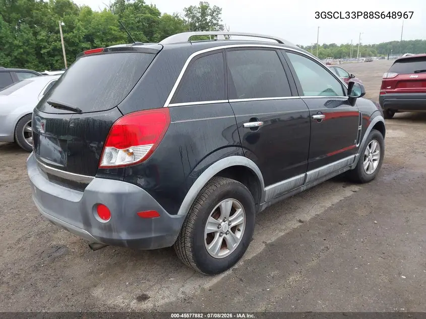 2008 Saturn Vue 4-Cyl Xe VIN: 3GSCL33P88S648967 Lot: 45577882