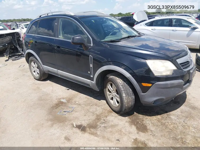 2008 Saturn Vue 4-Cyl Xe VIN: 3GSCL33PX8S509679 Lot: 45584169