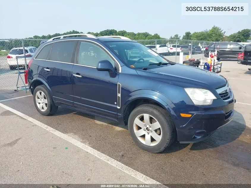 2008 Saturn Vue V6 Xr VIN: 3GSCL53788S654215 Lot: 45591242