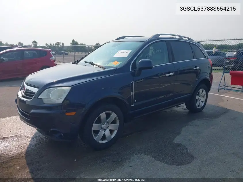 2008 Saturn Vue V6 Xr VIN: 3GSCL53788S654215 Lot: 45591242