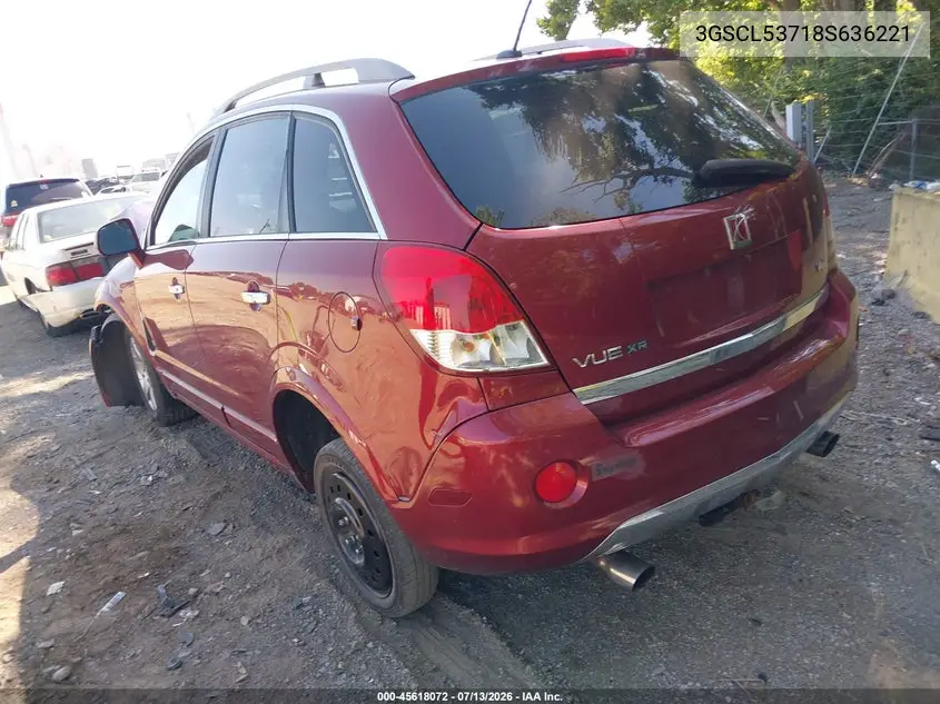 2008 Saturn Vue V6 Xr VIN: 3GSCL53718S636221 Lot: 45618072