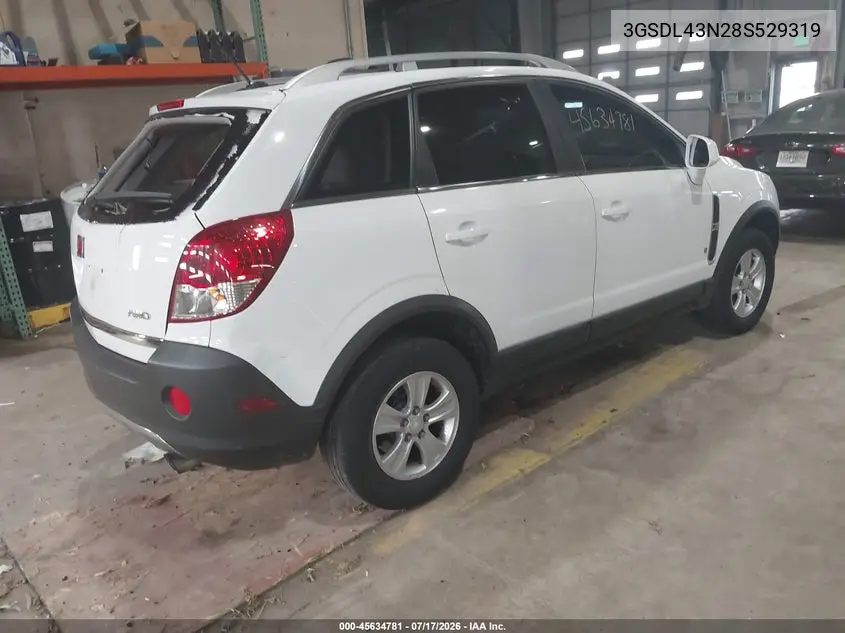 2008 Saturn Vue V6 Xe VIN: 3GSDL43N28S529319 Lot: 45634781