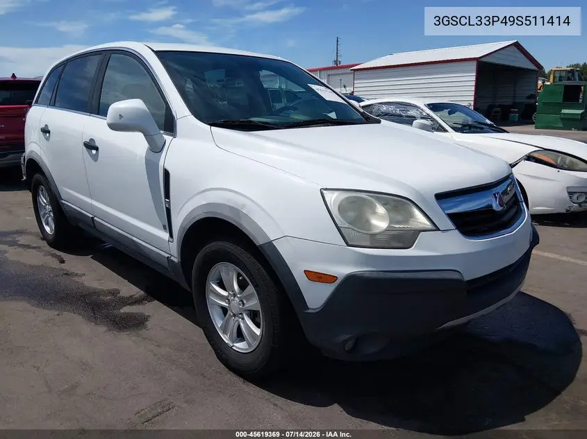 2009 Saturn Vue Xe VIN: 3GSCL33P49S511414 Lot: 45619369