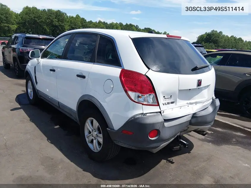 2009 Saturn Vue Xe VIN: 3GSCL33P49S511414 Lot: 45619369