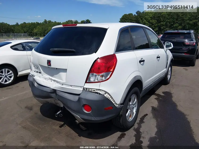 2009 Saturn Vue Xe VIN: 3GSCL33P49S511414 Lot: 45619369