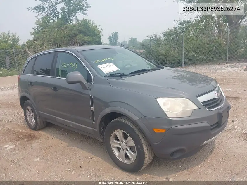 2009 Saturn Vue Xe VIN: 3GSCL33P89S626274 Lot: 45649923