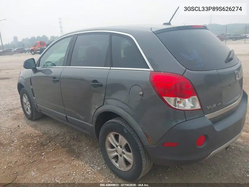 2009 Saturn Vue Xe VIN: 3GSCL33P89S626274 Lot: 45649923