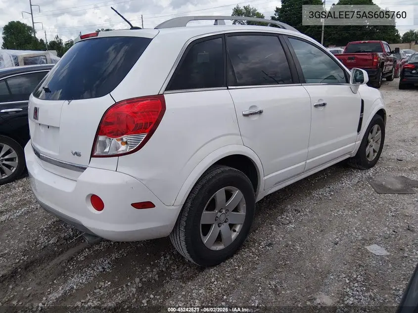 2010 Saturn Vue Xr-V6 VIN: 3GSALEE75AS605760 Lot: 45242523