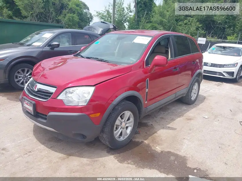 2010 Saturn Vue Xe VIN: 3GSALAE17AS596600 Lot: 45256228