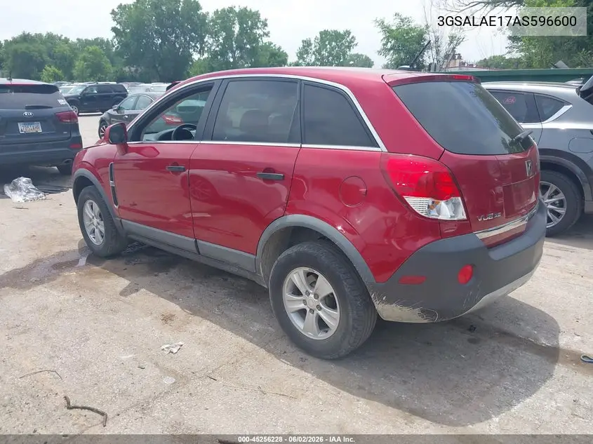 2010 Saturn Vue Xe VIN: 3GSALAE17AS596600 Lot: 45256228