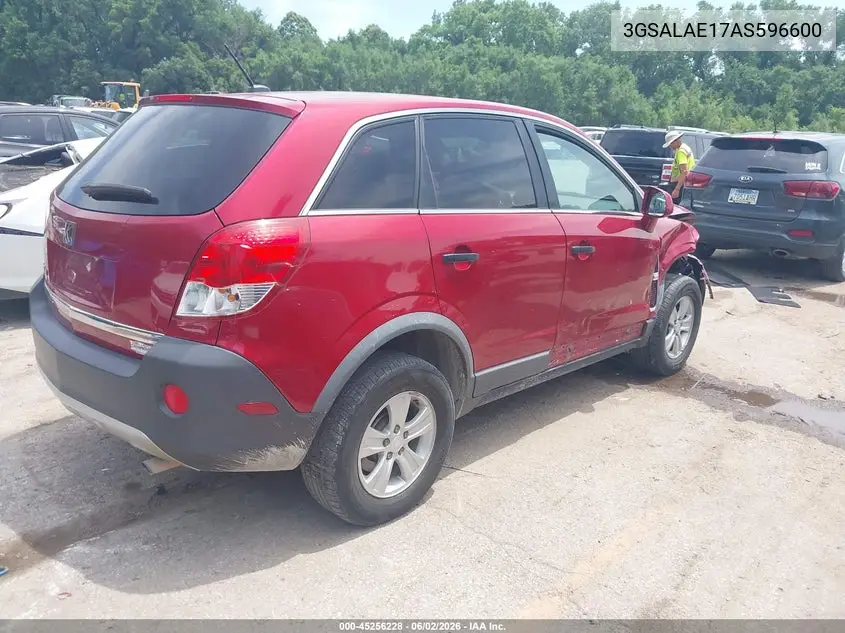2010 Saturn Vue Xe VIN: 3GSALAE17AS596600 Lot: 45256228
