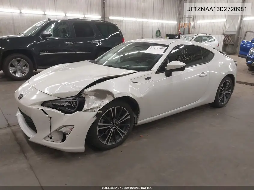 2013 Scion Fr-S VIN: JF1ZNAA13D2720981 Lot: 45336107