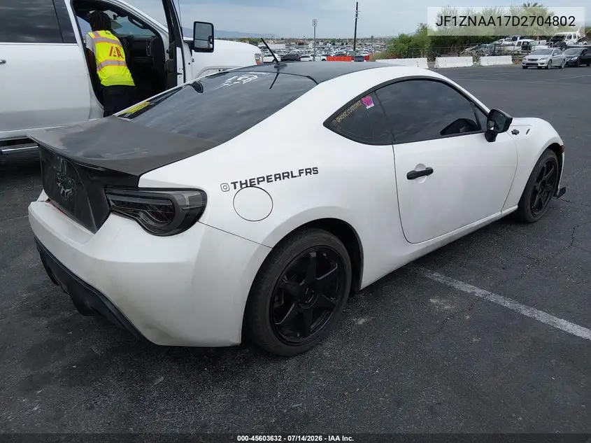 2013 Scion Fr-S VIN: JF1ZNAA17D2704802 Lot: 45603632