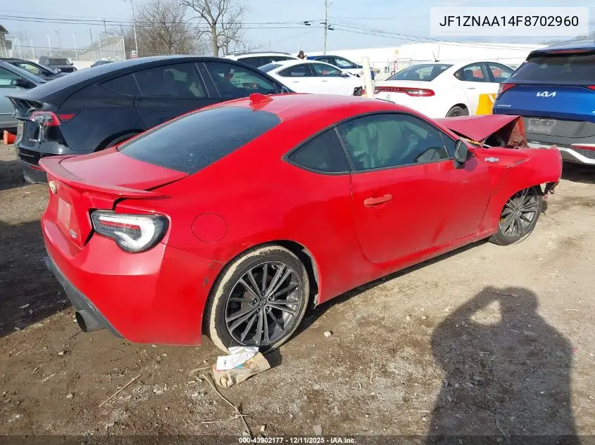 2015 Scion Fr-S VIN: JF1ZNAA14F8702960 Lot: 43902177