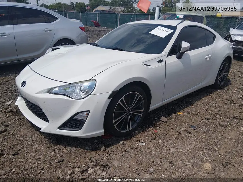 2016 Scion Fr-S VIN: JF1ZNAA12G9706985 Lot: 45335199