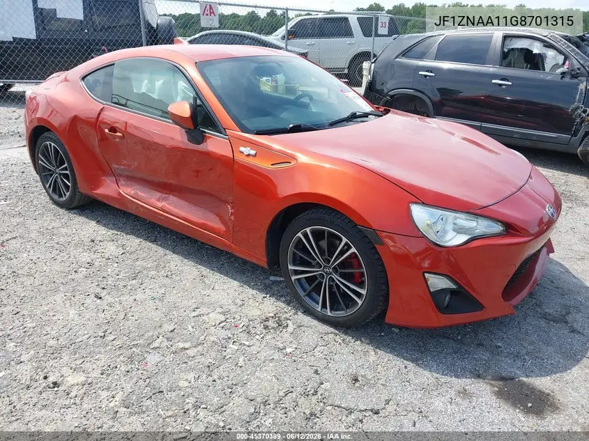 2016 Scion Fr-S VIN: JF1ZNAA11G8701315 Lot: 45370389