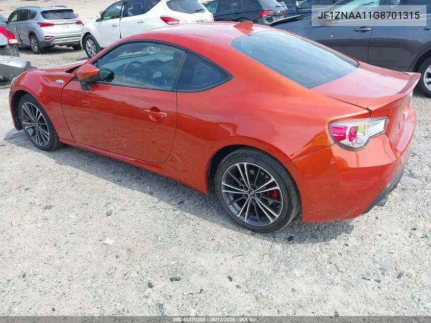 2016 Scion Fr-S VIN: JF1ZNAA11G8701315 Lot: 45370389