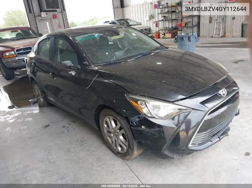 2016 Scion Ia VIN: 3MYDLBZV4GY112644 Lot: 42262588
