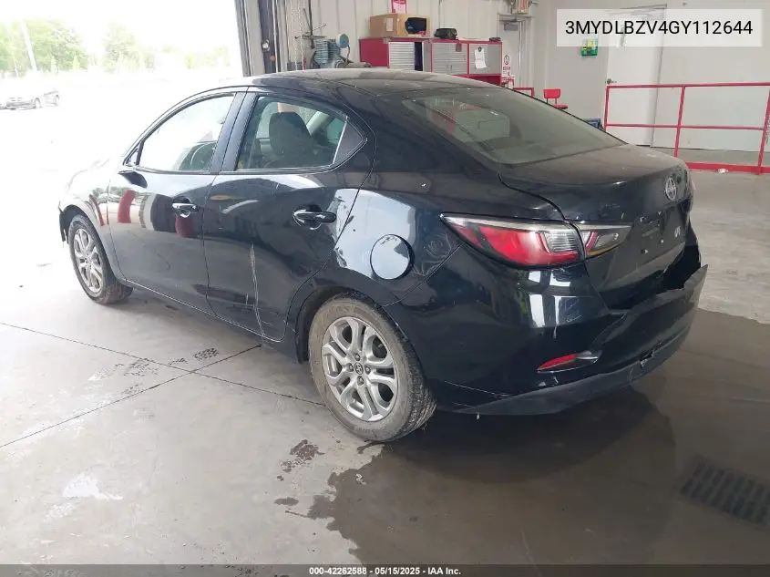 2016 Scion Ia VIN: 3MYDLBZV4GY112644 Lot: 42262588