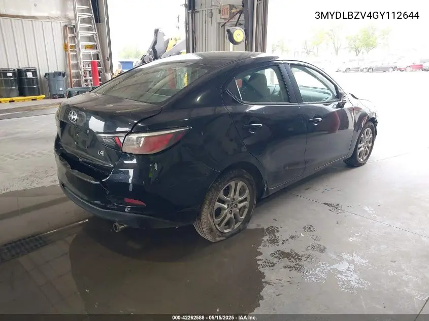 2016 Scion Ia VIN: 3MYDLBZV4GY112644 Lot: 42262588