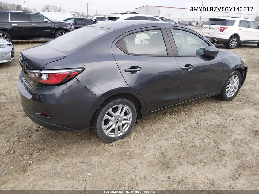 2016 Scion Ia VIN: 3MYDLBZV5GY140517 Lot: 44524485