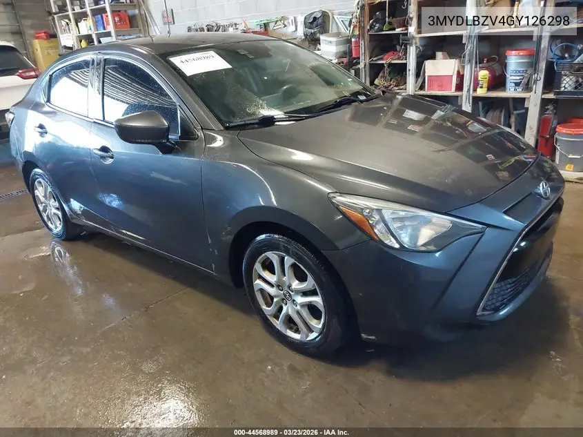 2016 Scion Ia VIN: 3MYDLBZV4GY126298 Lot: 44568989