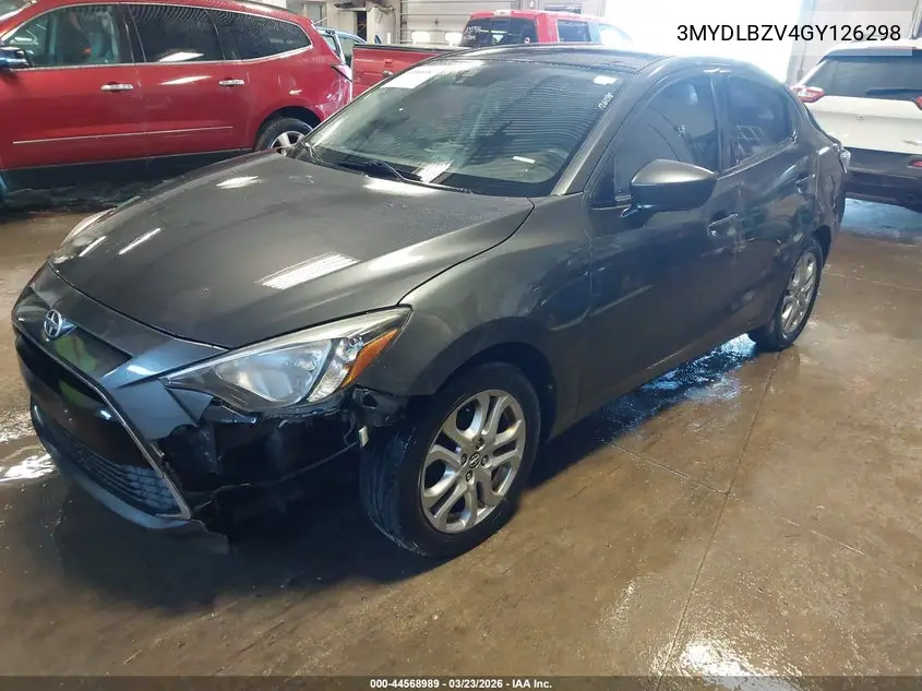 2016 Scion Ia VIN: 3MYDLBZV4GY126298 Lot: 44568989