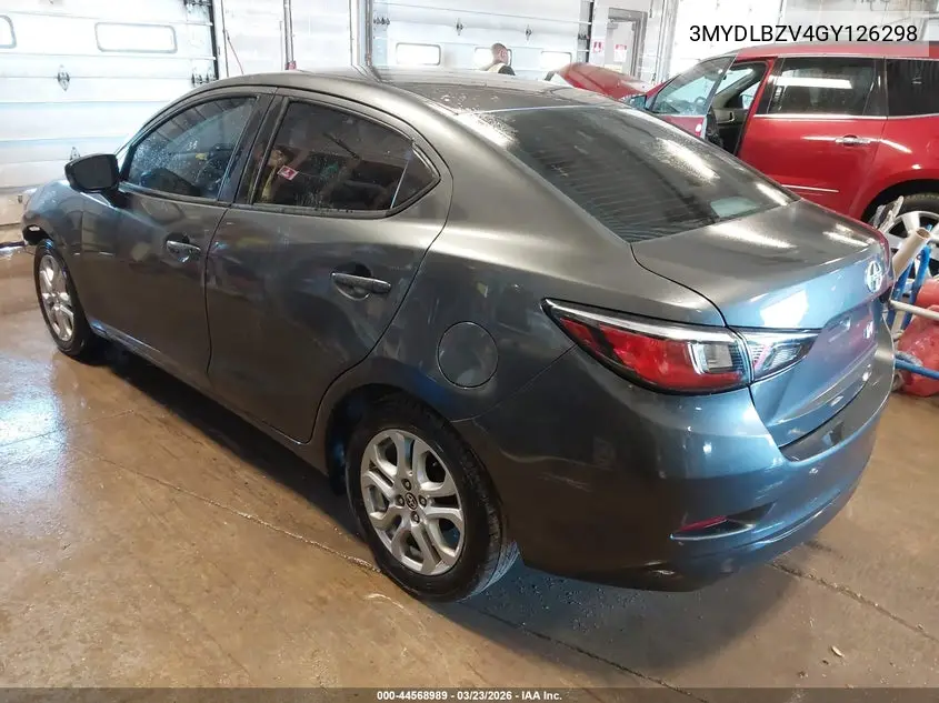 2016 Scion Ia VIN: 3MYDLBZV4GY126298 Lot: 44568989