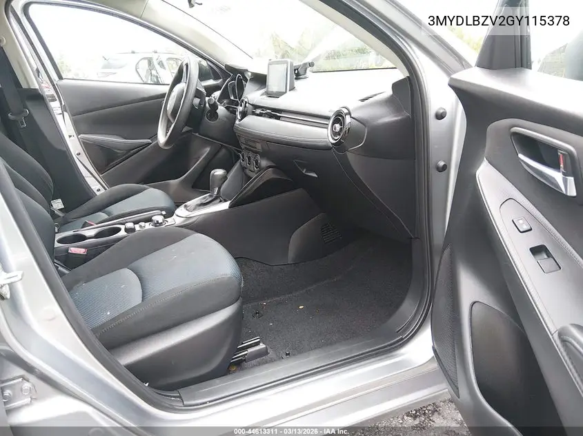 2016 Scion Ia VIN: 3MYDLBZV2GY115378 Lot: 44613311