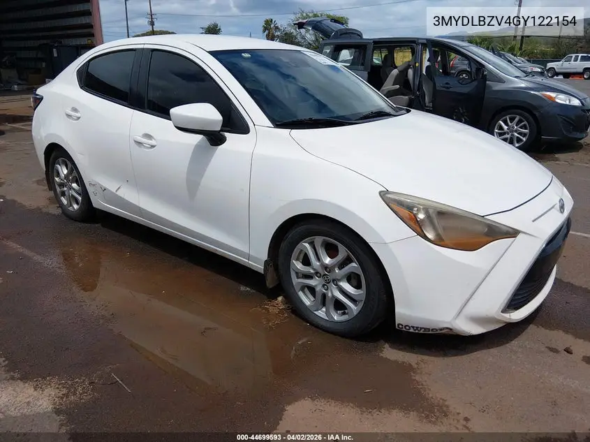 2016 Scion Ia VIN: 3MYDLBZV4GY122154 Lot: 44699593